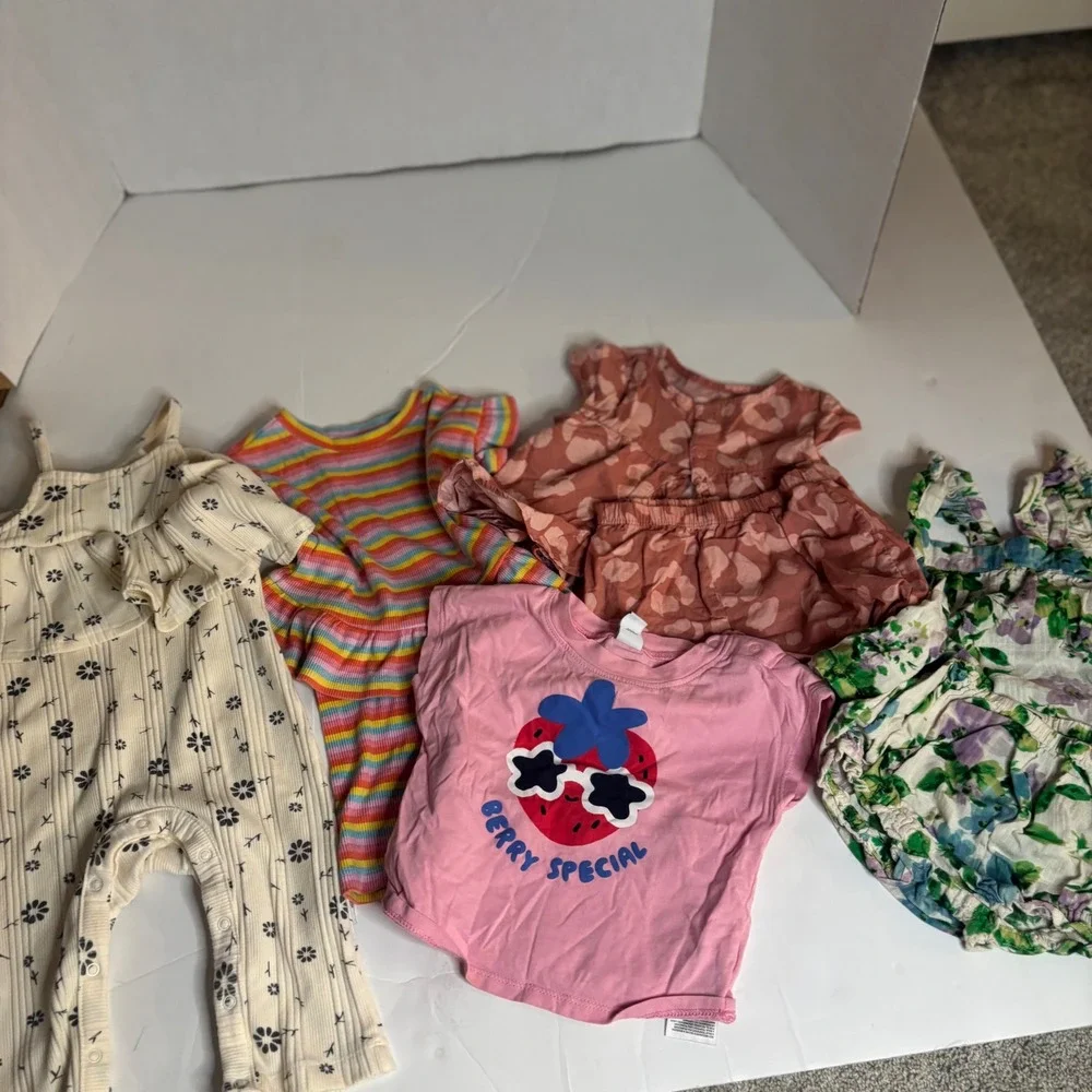 Baby Girl Clothes Bundle 6-12M 12M Old Navy Carters Grayson Mini 5pc Lot Gift